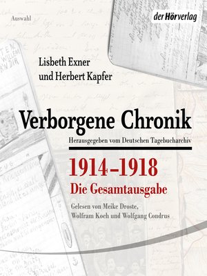 cover image of Verborgene Chronik 1914-1918